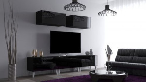 Magic N29 Modernes Wohnzimmer Wohnwand Wohnschrank Schrankwand Möbel Mediawand