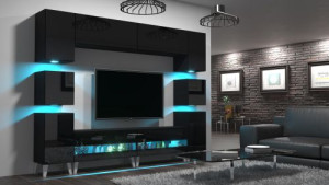 Heidi N36 Modernes Wohnzimmer Wohnwand Wohnschrank Schrankwand Möbel Mediawand