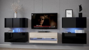 Anbauwand Wohnwand Wohnwände Schrankwand Modernes Wohnzimmer NEU Dolly  E3