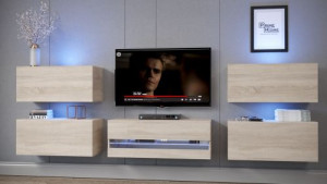 Anbauwand Wohnwand Wohnwände Schrankwand Modernes Wohnzimmer NEU Dolly  E3
