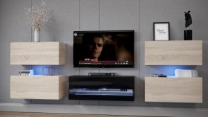 Anbauwand Wohnwand Wohnwände Schrankwand Modernes Wohnzimmer NEU Dolly  E3