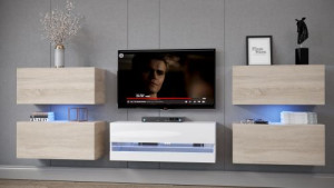 Anbauwand Wohnwand Wohnwände Schrankwand Modernes Wohnzimmer NEU Dolly  E3
