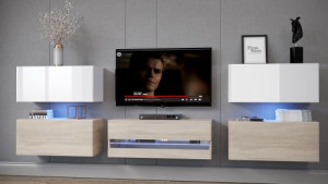 Anbauwand Wohnwand Wohnwände Schrankwand Modernes Wohnzimmer NEU Dolly  E3