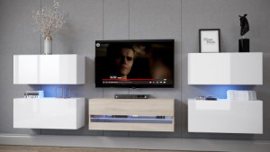 Anbauwand Wohnwand Wohnwände Schrankwand Modernes Wohnzimmer NEU Dolly  E3