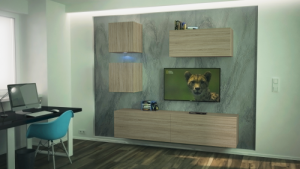 Anbauwand Wohnwand Wohnwände Schrankwand Modernes Wohnzimmer NEU Como N269 1B