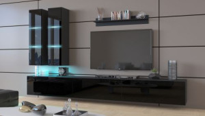 Anbauwand Wohnwand Wohnwände Schrankwand Modernes Wohnzimmer NEU Egina N50 1B