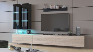Anbauwand Wohnwand Wohnwände Schrankwand Modernes Wohnzimmer NEU Egina N50 1B