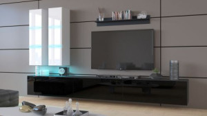 Anbauwand Wohnwand Wohnwände Schrankwand Modernes Wohnzimmer NEU Egina N50 1B