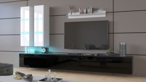 Anbauwand Wohnwand Wohnwände Schrankwand Modernes Wohnzimmer NEU Egina N50 1B