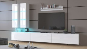 Anbauwand Wohnwand Wohnwände Schrankwand Modernes Wohnzimmer NEU Egina N50 1B