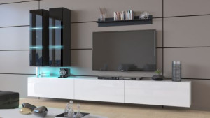 Anbauwand Wohnwand Wohnwände Schrankwand Modernes Wohnzimmer NEU Egina N50 1B
