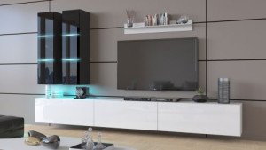 Anbauwand Wohnwand Wohnwände Schrankwand Modernes Wohnzimmer NEU Egina N50 1A