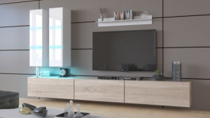 Anbauwand Wohnwand Wohnwände Schrankwand Modernes Wohnzimmer NEU Egina N50 1B