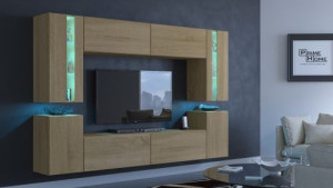 Anbauwand Wohnwand Wohnwände Schrankwand Modernes Wohnzimmer NEU Future 24 1B