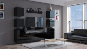 Anbauwand Wohnwand Wohnwände Schrankwand Modernes Wohnzimmer NEU Future 34 1B