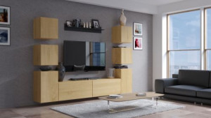 Anbauwand Wohnwand Wohnwände Schrankwand Modernes Wohnzimmer NEU Future 34 1A