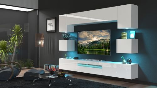 Besta N1 1B Modernes Wohnzimmer, Wohnwände, Wohnschränke, Schrankwand, Möbel