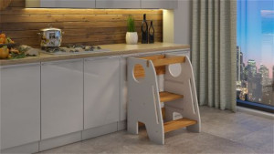 Küchenhelfer Kitchen Helper 80cm Küchenhelferin 3x Höhenverstellung, Hochstuhle [CLONE]