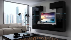 Future 59, Modernes Wohnzimmer, Wohnwände, Wohnschränke, Schrankwand, Möbel