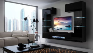 Future 60, Modernes Wohnzimmer, Wohnwände, Wohnschränke, Schrankwand, Möbel