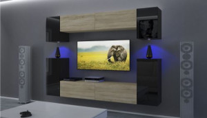 Anbauwand Wohnwand Wohnwände Schrankwand Modernes Wohnzimmer NEU Rodos N43 1B
