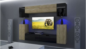 Anbauwand Wohnwand Wohnwände Schrankwand Modernes Wohnzimmer NEU Rodos N43