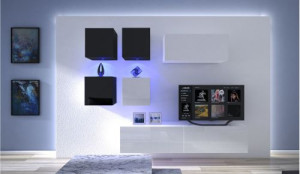 Toledo N200- Modernes Wohnzimmer, Wohnwand, Wohnschrank, Schrankwand, Möbel