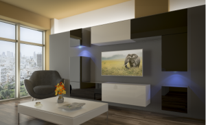 Prag N5 Modernes Wohnzimmer Wohnwand Wohnschrank Schrankwand Möbel Mediawand