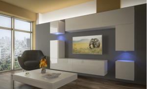 Prag N5 Modernes Wohnzimmer Wohnwand Wohnschrank Schrankwand Möbel Mediawand