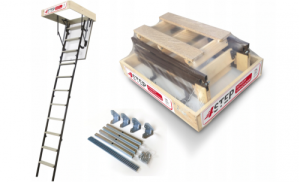 ​​Bodentreppe MINI 80x80 32mm + Montagehalterungen