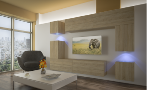 Prag N5 Modernes Wohnzimmer Wohnwand Wohnschrank Schrankwand Möbel Mediawand