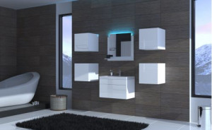 Badezimmermöbel Badmöbel Badeschrank Badezimmerschrank Hochglanz ALIUS 29