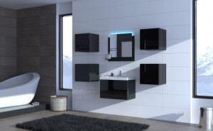 Badezimmermöbel Badmöbel Badeschrank Badezimmerschrank Hochglanz ALIUS 29