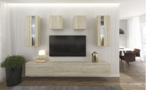 Anbauwand Wohnwand Wohnwände Schrankwand Modernes Wohnzimmer NEU Smile N291 1A
