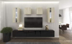 Anbauwand Wohnwand Wohnwände Schrankwand Modernes Wohnzimmer NEU Smile N291 1B