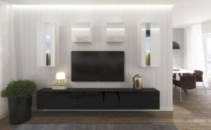 Anbauwand Wohnwand Wohnwände Schrankwand Modernes Wohnzimmer NEU Smile N291 1A