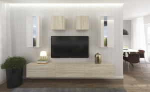 Anbauwand Wohnwand Wohnwände Schrankwand Modernes Wohnzimmer NEU Smile N291 1B