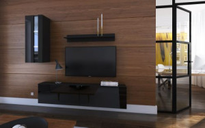 Anbauwand Wohnwand Wohnwände Schrankwand Modernes Wohnzimmer NEU Mery N271 1B