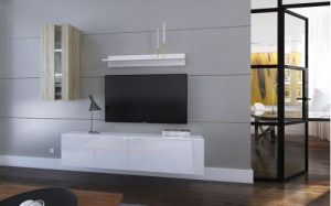 Anbauwand Wohnwand Wohnwände Schrankwand Modernes Wohnzimmer NEU Mery N271 1A