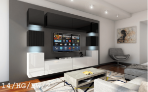 Future 14 , Modernes Wohnzimmer, Wohnwände, Wohnschränke, Schrankwand, Möbel