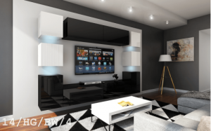 Future 14 1B Modernes Wohnzimmer Wohnwand Wohnschrank Schrankwand Möbel Mediawand