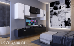 Future 19 1B Modernes Wohnzimmer Wohnwand Wohnschrank Schrankwand Möbel Mediawand
