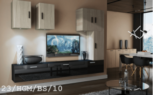 Future 23 1B Modernes Wohnzimmer Wohnwand Wohnschrank Schrankwand Möbel Mediawand
