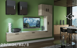 Future 23 1B Modernes Wohnzimmer Wohnwand Wohnschrank Schrankwand Möbel Mediawand