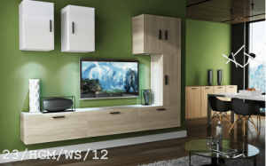 Future 23 1B Modernes Wohnzimmer Wohnwand Wohnschrank Schrankwand Möbel Mediawand