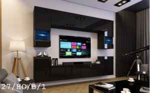Future 27 1B Modernes Wohnzimmer Wohnwand Wohnschrank Schrankwand Möbel Mediawand
