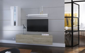 Anbauwand Wohnwand Wohnwände Schrankwand Modernes Wohnzimmer NEU Mery N271 1B
