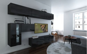 Anbauwand Wohnwand Wohnwände Schrankwand Modernes Wohnzimmer NEU Venedig N81 1B