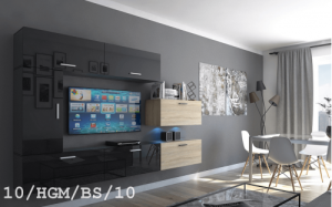 Anbauwand Wohnwand Wohnwände Schrankwand Modernes Wohnzimmer NEU Future 10 1B