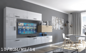 Anbauwand Wohnwand Wohnwände Schrankwand Modernes Wohnzimmer NEU Future 10 1B